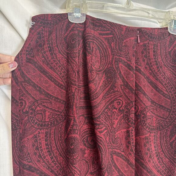 Maxi Skirt Womens Size L/14 Dark Paisley Velvet Black Whimsigoth Fairy Y2K Vtg. - Picture 4 of 10